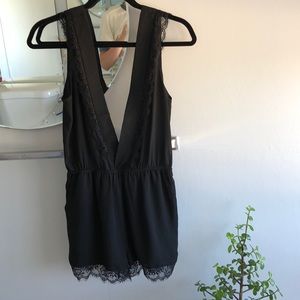 black lace romper